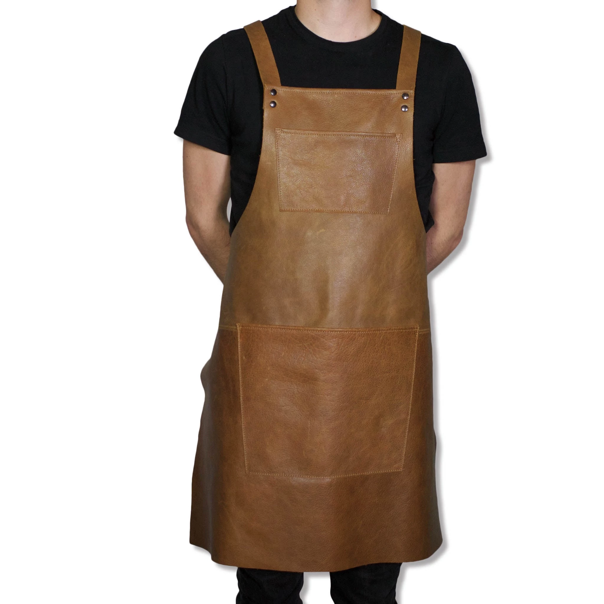 Cuisinière Dutchdeluxes Tablier Suspender En Cuir Dans Le Vieux Camel 6 Cuisinière Dutchdeluxes Tablier Suspender En Cuir Dans Le Vieux Camel – Image 4