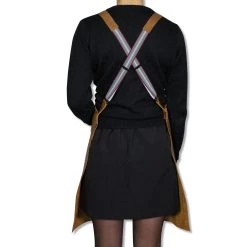 Cuisinière Dutchdeluxes Tablier Suspender En Cuir Dans Le Vieux Camel 9 Cuisinière Dutchdeluxes Tablier Suspender En Cuir Dans Le Vieux Camel -Sous Chef Boutique dutch deluxes suspender leather apron vintage caramel model back
