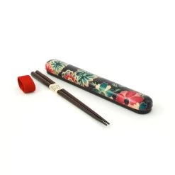 Hakoya Floral Travel Chopsticks Bento Boxes