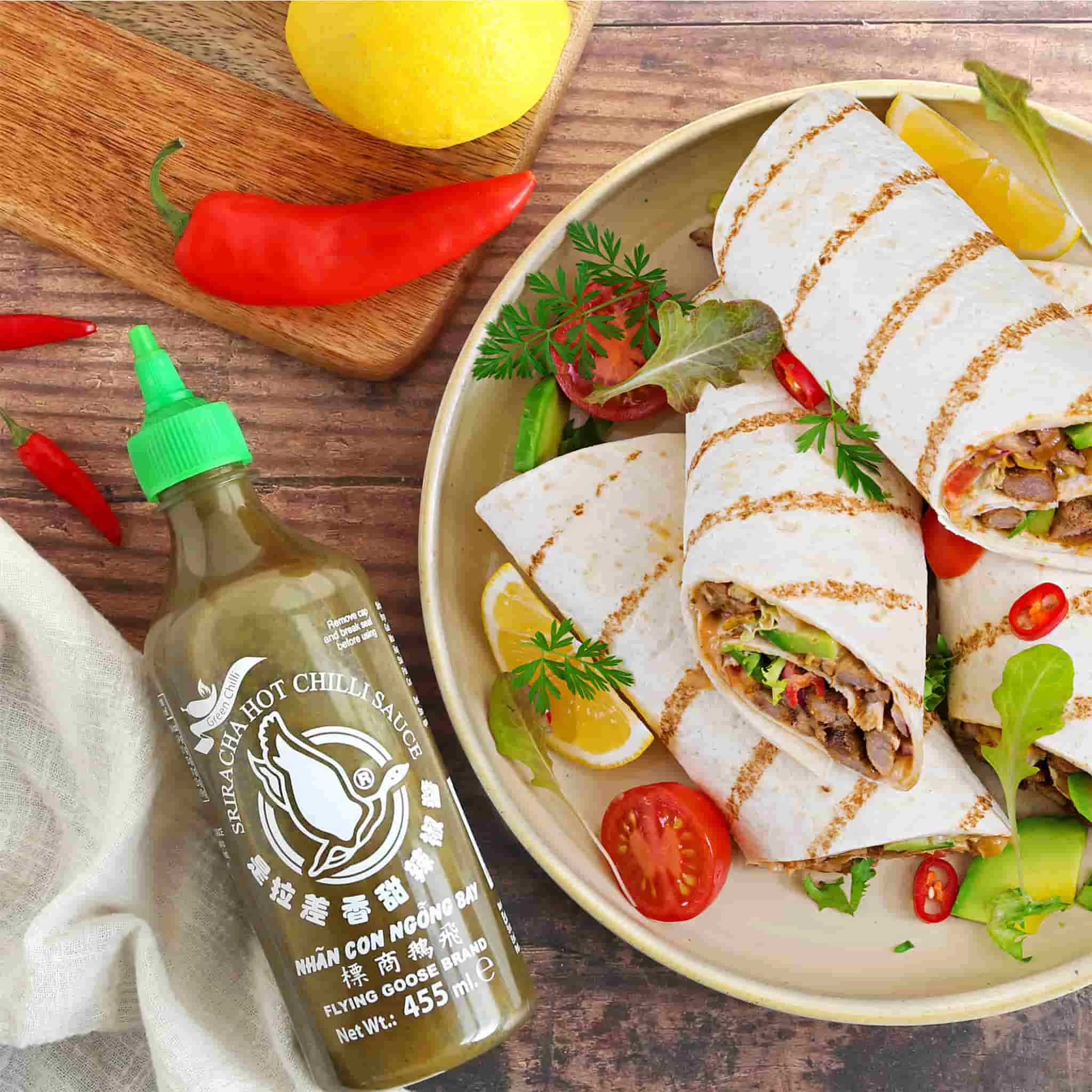 Flying Goose Green Sriracha 455ml 4 Flying Goose Green Sriracha 455ml – Image 2