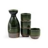 Kiji Stoneware & Ceramics Kiji Stoneware & Céramique Shinrin Sake Set Tableware -Sous Chef Boutique green sake set tower