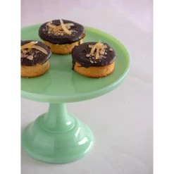 Mosser Glass Mosser Verre Jade Verre De Lait Cake Stand -Sous Chef Boutique jade cake stand choc cake square
