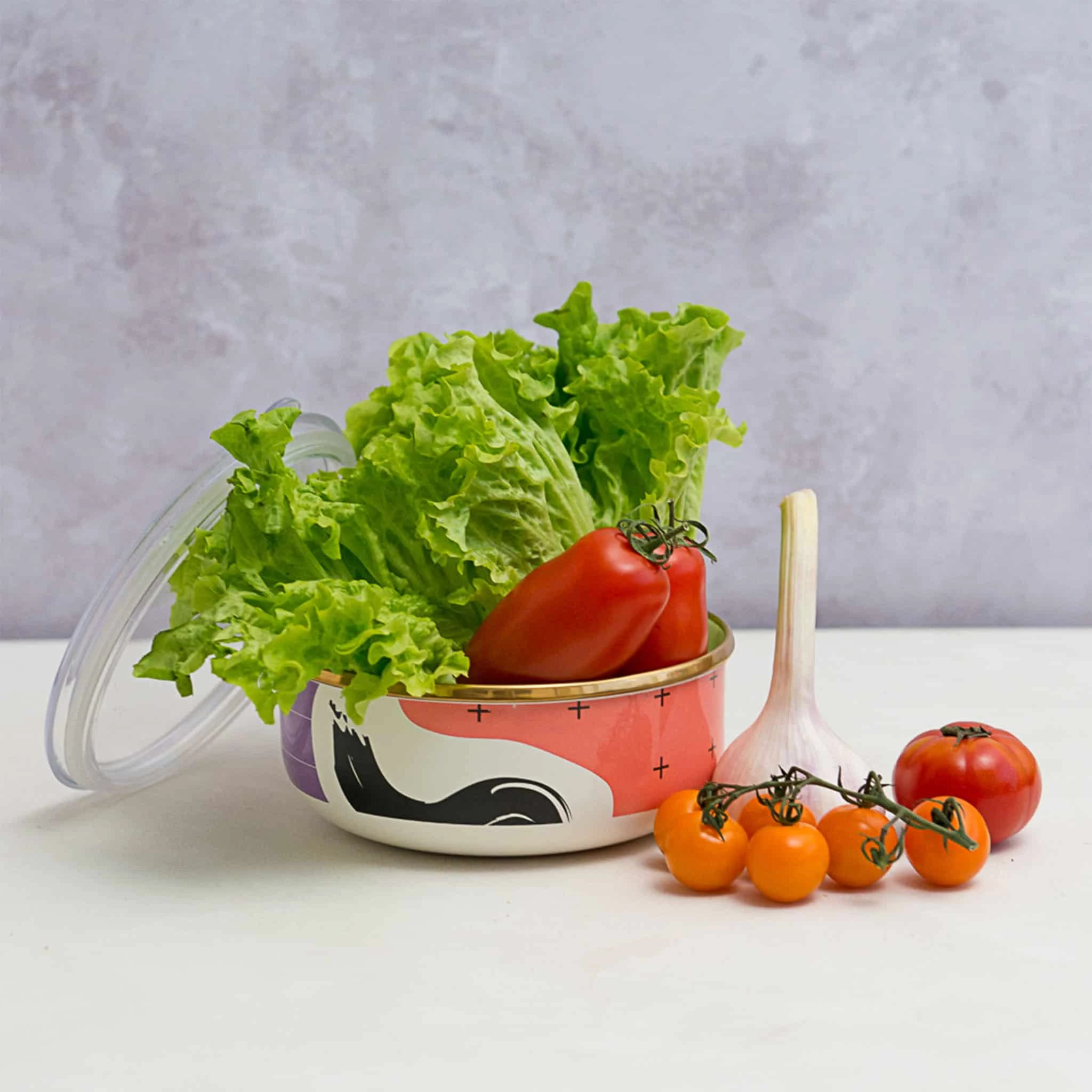 Kapka Abstract Enamel Petit Contenant De Stockage 14cm Cuisinière 4 Kapka Abstract Enamel Petit Contenant De Stockage 14cm Cuisinière – Image 2