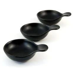 Kiji Stoneware & Ceramics Kiji Stoneware & Céramique Porcelaine Noire Liped Canape Dish X 12 Vaisselle