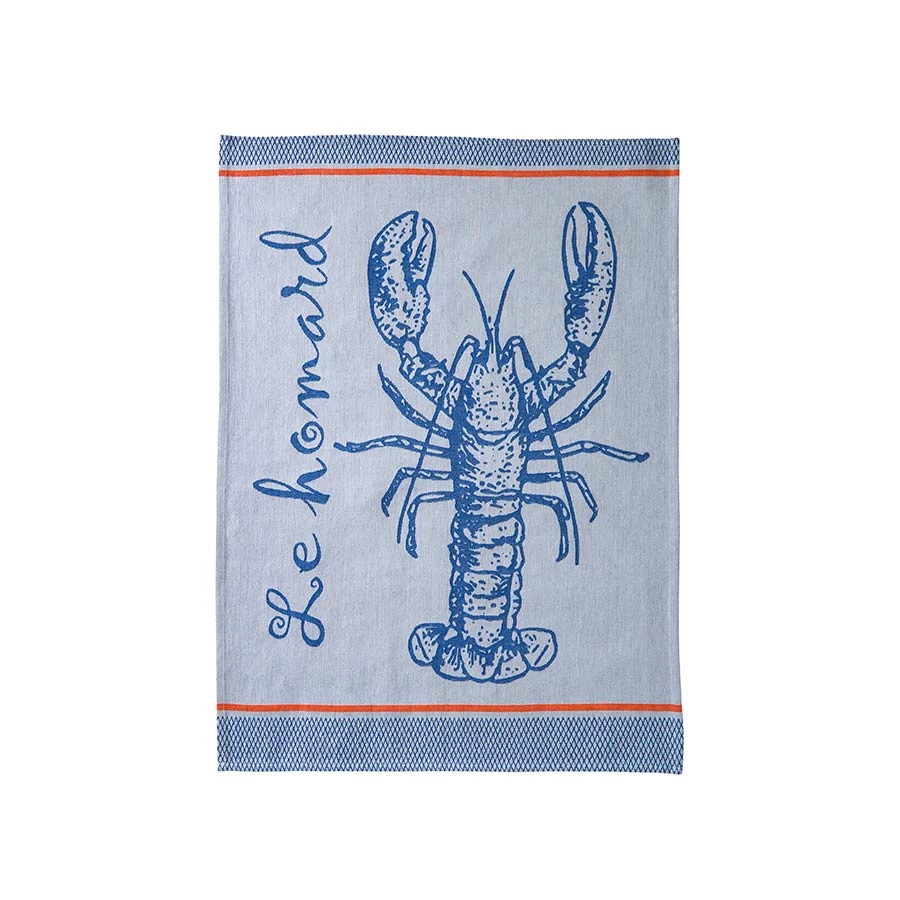 Linge De Cuisine Coucke Serviette à Thé Française - Homard 3 Linge De Cuisine Coucke Serviette à Thé Française - Homard