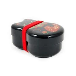 Hakoya Maruko Black Cat 2-Tier Bento Boîte 520ml Vaisselle