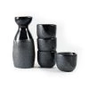 Kiji Stoneware & Ceramics Kiji Stoneware & Céramique Ensemble De Gâteaux Noirs 2 Kiji Stoneware & Ceramics Kiji Stoneware & Céramique Ensemble De Gâteaux Noirs -Sous Chef Boutique sake set black doki