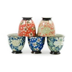 Kiji Stoneware & Ceramics Kiji Stoneware & Ceramics Tableware Sarasa Ensemble De Tasse à Thé Japonais -Sous Chef Boutique sarasa japanese teacup set