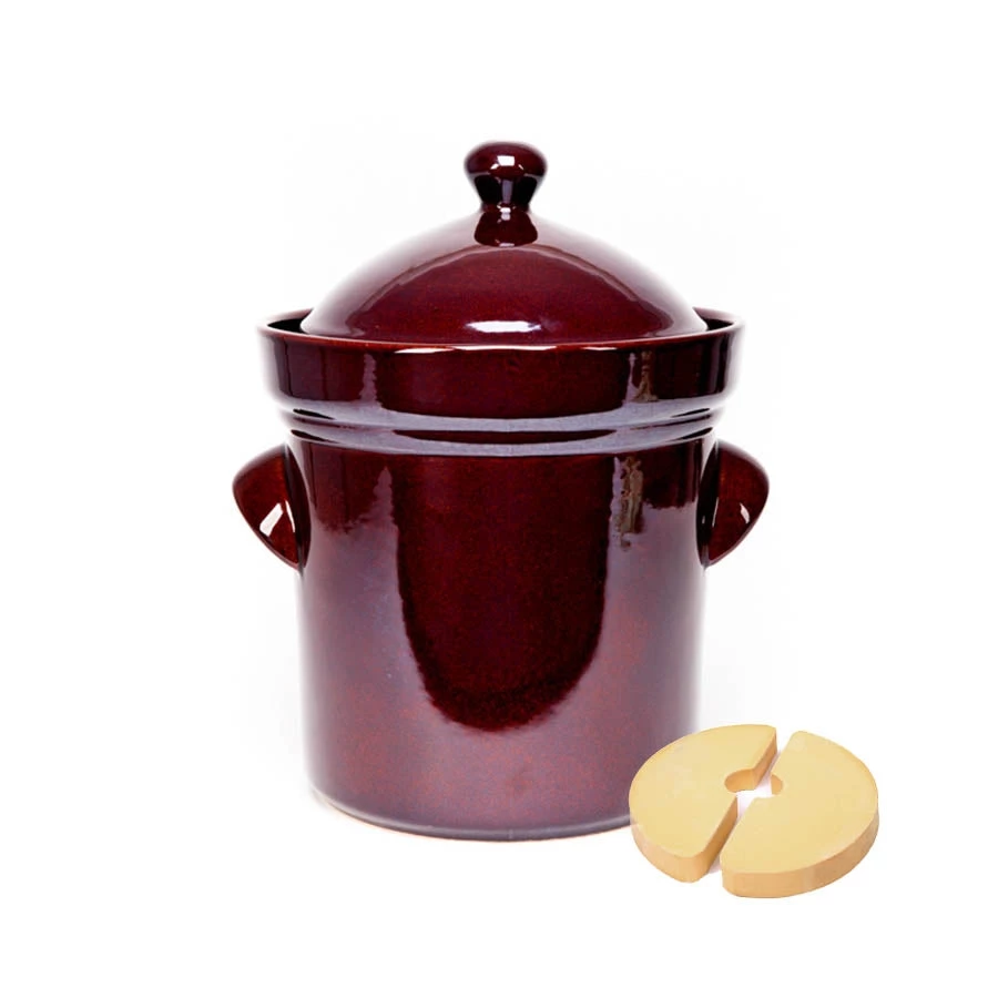 Cuisinière Boleslawiec Fermentage Pot De Crevette - Sauerkraut Crock 5 Litre 3 Cuisinière Boleslawiec Fermentage Pot De Crevette - Sauerkraut Crock 5 Litre