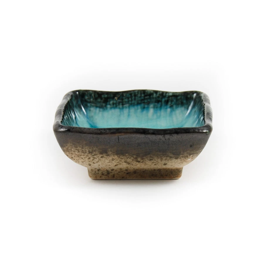 Kiji Stoneware & Ceramics Kiji Stoneware & Ceramics Square Turquoise Dipping Bowl 7cm Vaisselle 4 Kiji Stoneware & Ceramics Kiji Stoneware & Ceramics Square Turquoise Dipping Bowl 7cm Vaisselle – Image 2