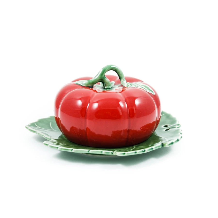 Bordallo Pinheiro Tomato Butter Dish Avec Couverture 5 Bordallo Pinheiro Tomato Butter Dish Avec Couverture â Image 3