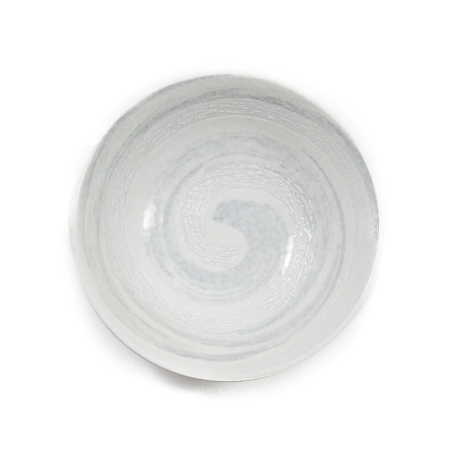 Kiji Stoneware & Ceramics Kiji Stoneware & Céramique Blanc & Gris Swoosh Ramen Bowl Vaisselle 4 Kiji Stoneware & Ceramics Kiji Stoneware & Céramique Blanc & Gris Swoosh Ramen Bowl Vaisselle – Image 2
