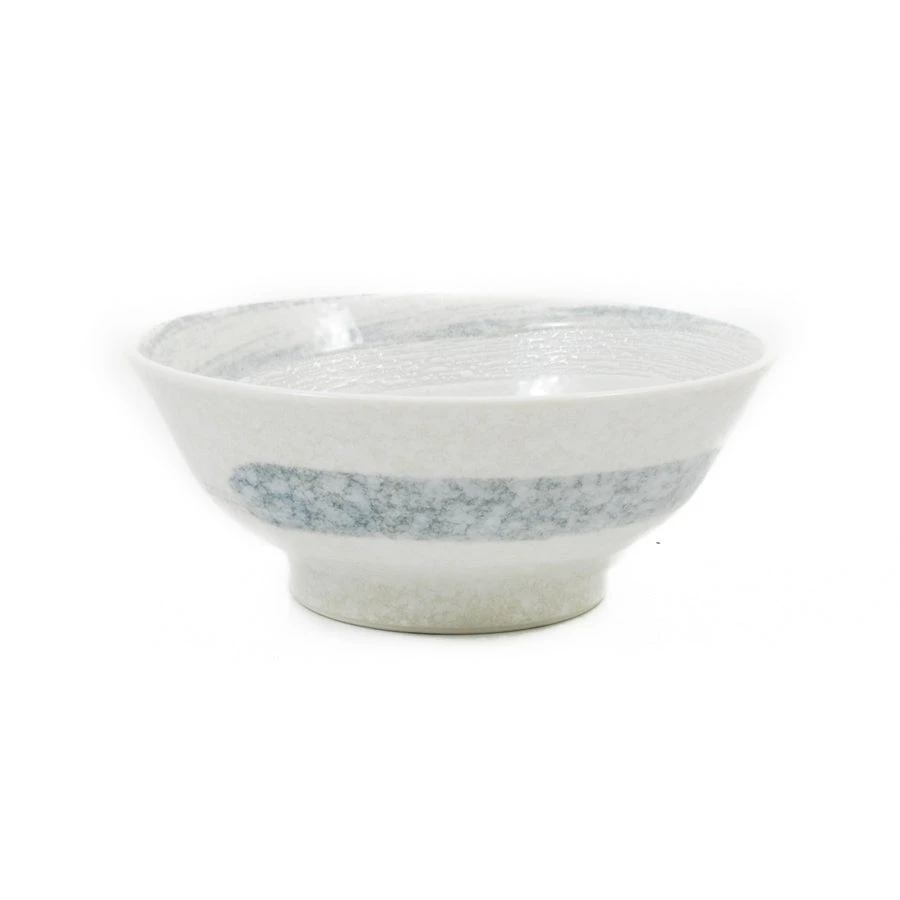 Kiji Stoneware & Ceramics Kiji Stoneware & Céramique Blanc & Gris Swoosh Ramen Bowl Vaisselle 3 Kiji Stoneware & Ceramics Kiji Stoneware & Céramique Blanc & Gris Swoosh Ramen Bowl Vaisselle