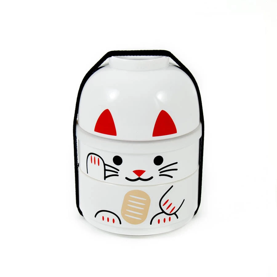 Hakoya Vaisselle Blanc Manekineko Bento Boîte 640ml 3 Hakoya Vaisselle Blanc Manekineko Bento Boîte 640ml